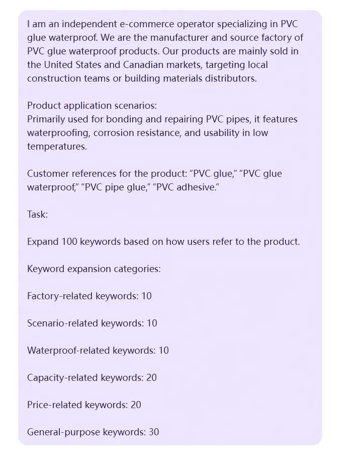 Chat GPT提示生成结果